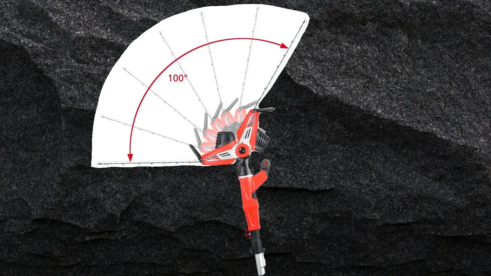 Detail rozteče nožů elektrického plotostřihu